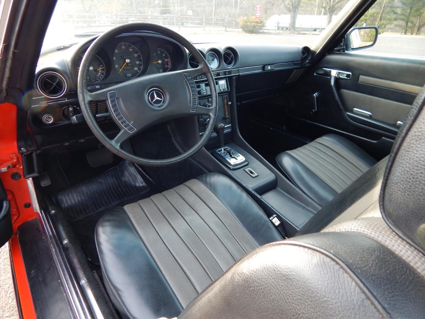 1972 Signal Red /Black Leather Mercedes-Benz 450SL 450SL (10704412000) with an 4.5L V8 engine, Automatic transmission, located at 6528 Lower York Road, New Hope, PA, 18938, (215) 862-9555, 40.358707, -74.977882 - Here we have a beautiful 1972 Mercedes 450SL. Options include: black leather, hard top and soft top, AM/FM/TAPE radio, parking lights, VDO Klenzle clock, Berger Mangel stamped 15 inch wheels with 4 Kelly Navigator 800S tires. This vehicle comes with a car cover and a list of records of work done to - Photo#9